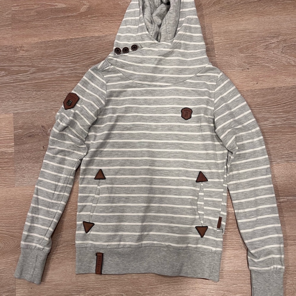 Gray Striped naketano Sweater